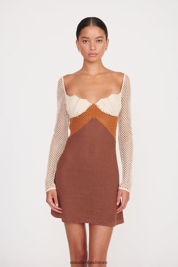 Women Clothing Natural Sepia Clove STAUD JOCELYN DRESS H8RLPJ30