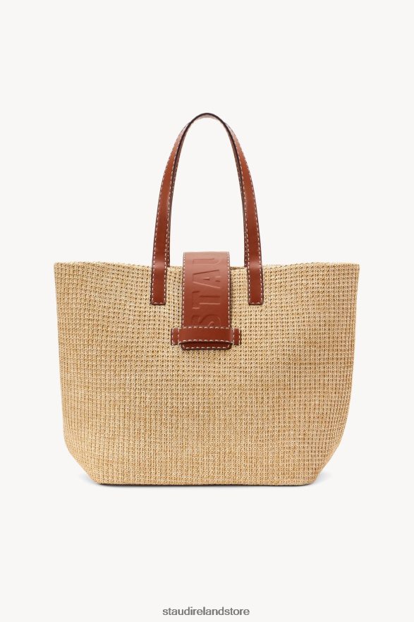 Women Clothing Natural Tan STAUD MERCATO RAFFIA TOTE H8RLPJ715