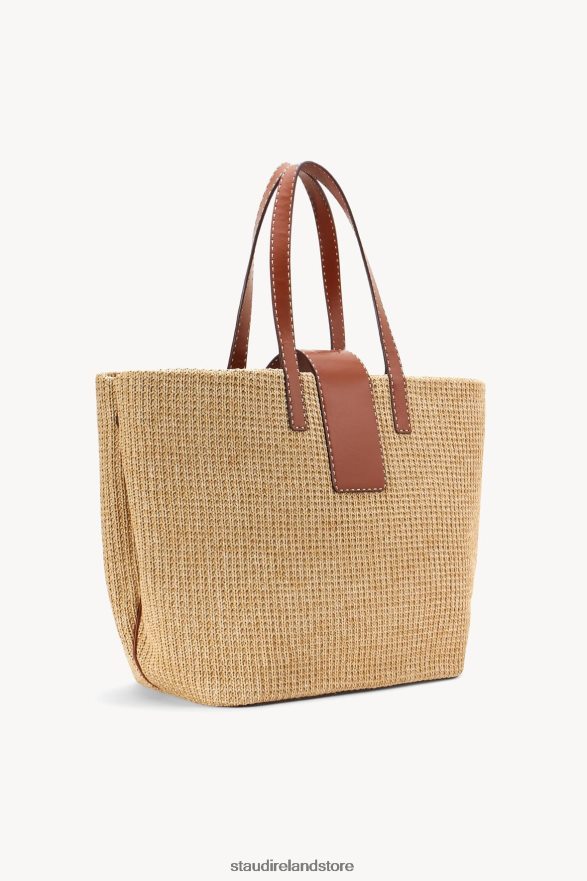 Women Clothing Natural Tan STAUD MERCATO RAFFIA TOTE H8RLPJ715