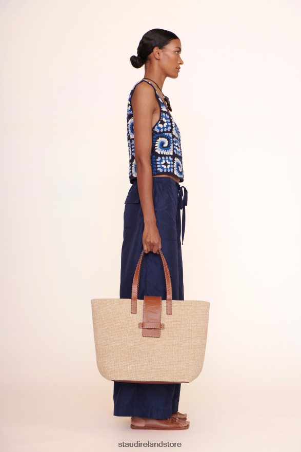 Women Clothing Natural Tan STAUD MERCATO RAFFIA TOTE H8RLPJ715