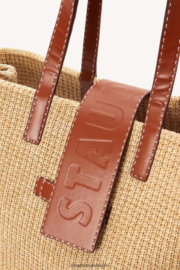 Women Clothing Natural Tan STAUD MERCATO RAFFIA TOTE H8RLPJ715