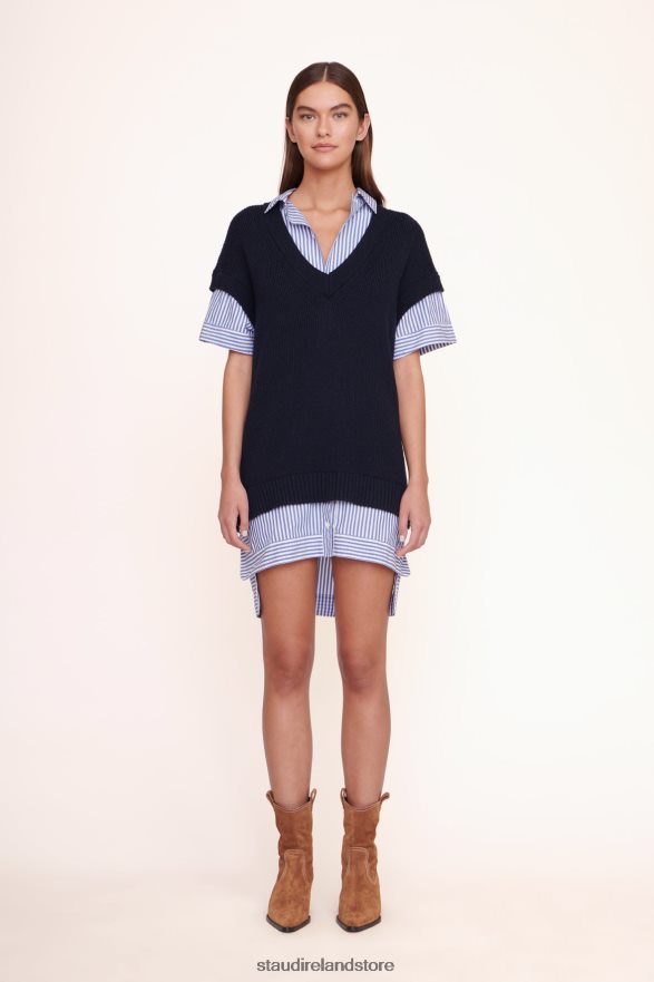 Navy Blue White Stripe