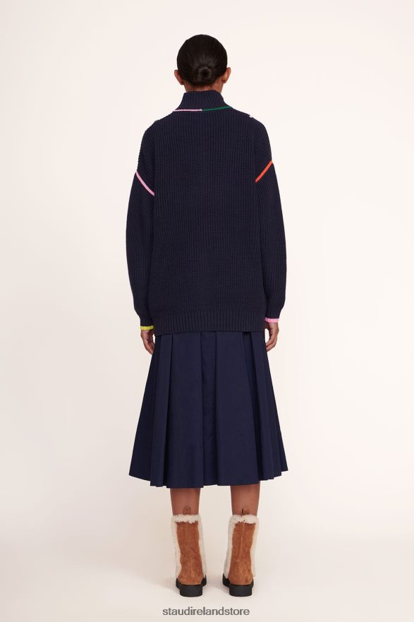 Women Clothing Navy Multi STAUD HAMPTON SWEATER H8RLPJ600