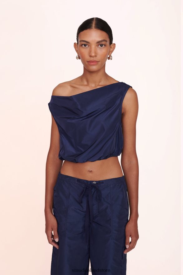 Women Clothing Navy STAUD ARIA TOP H8RLPJ428