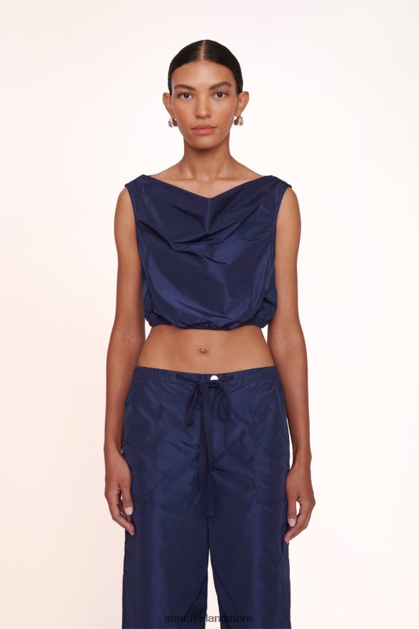 Women Clothing Navy STAUD ARIA TOP H8RLPJ428
