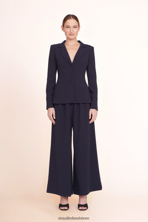 Women Clothing Navy STAUD CROPPED CALEB PANT H8RLPJ529