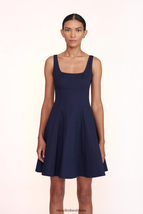 Women Clothing Navy STAUD MINI WELLS DRESS H8RLPJ91