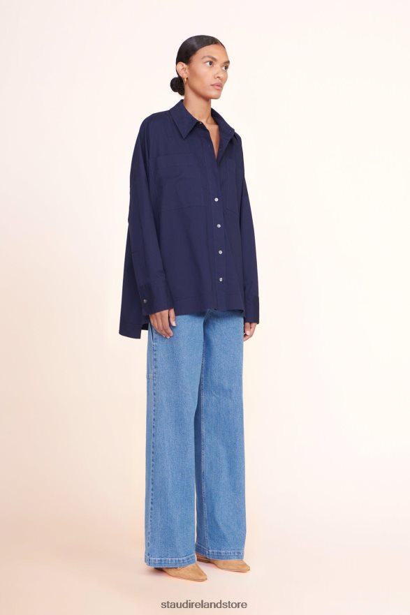 Women Clothing Navy STAUD PAYTON TOP H8RLPJ390