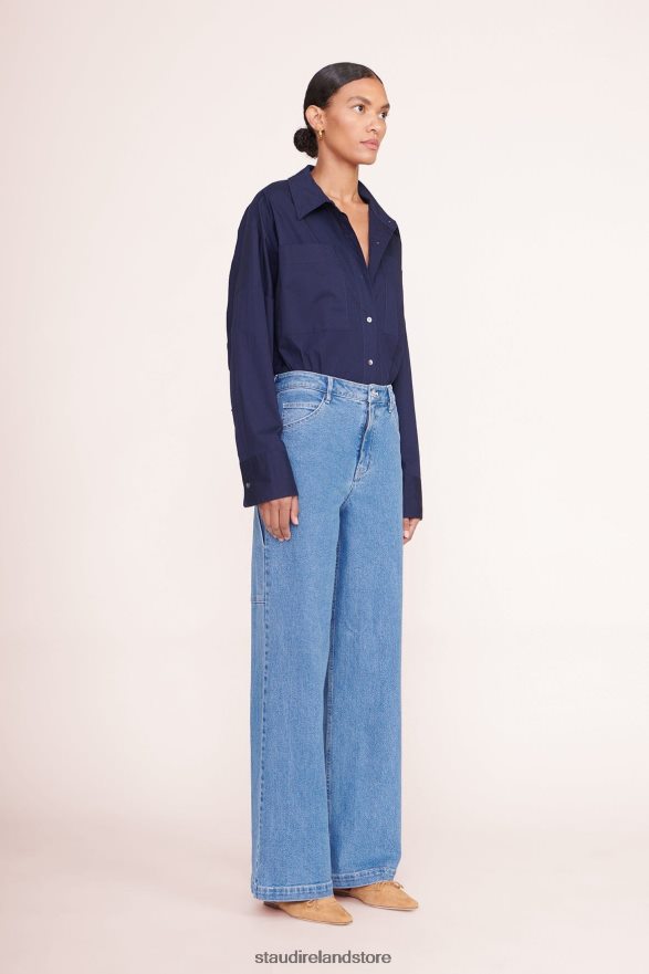 Women Clothing Navy STAUD PAYTON TOP H8RLPJ390