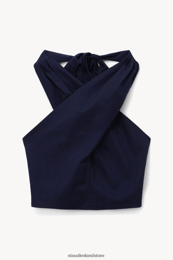 Women Clothing Navy STAUD SMOCKED KAI TOP H8RLPJ348