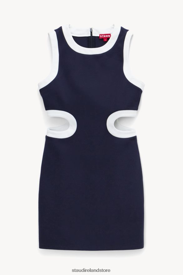 Women Clothing Navy White STAUD MINI DOLCE DRESS H8RLPJ196