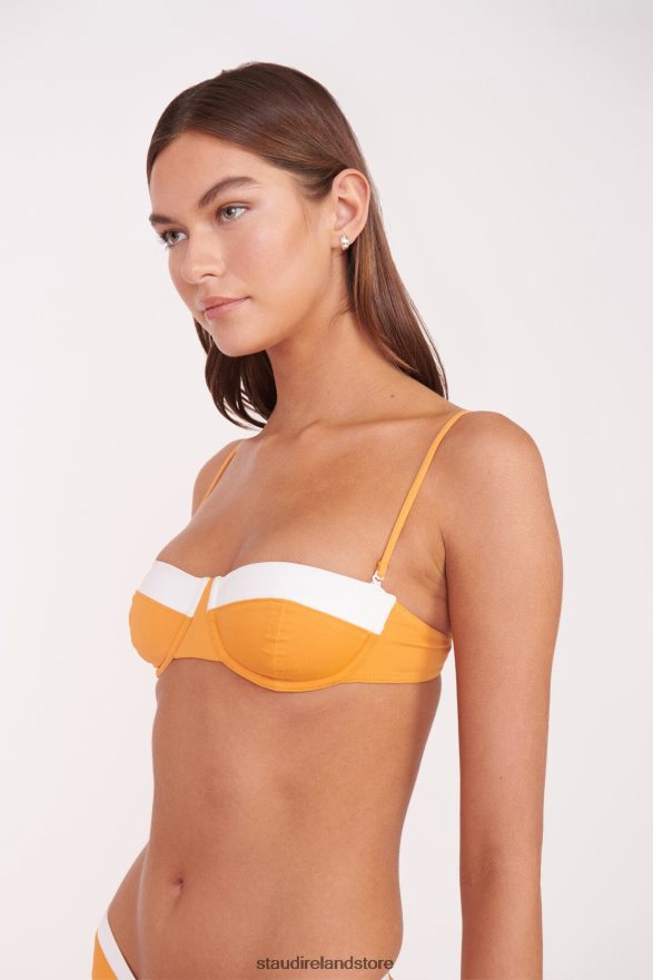Women Clothing Nectarine White STAUD JO BALCONETTE BIKINI TOP H8RLPJ648