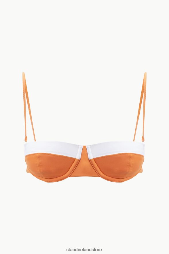 Women Clothing Nectarine White STAUD JO BALCONETTE BIKINI TOP H8RLPJ648