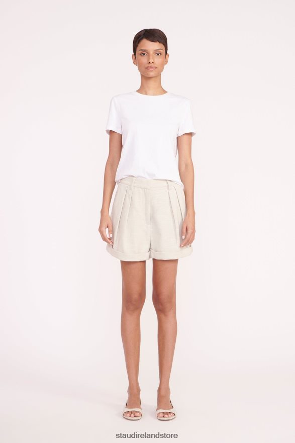 Women Clothing Oat Milk STAUD LUISA SHORT H8RLPJ519