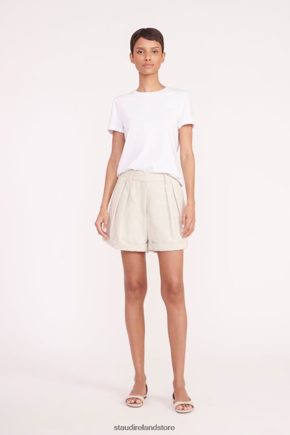 Women Clothing Oat Milk STAUD LUISA SHORT H8RLPJ519