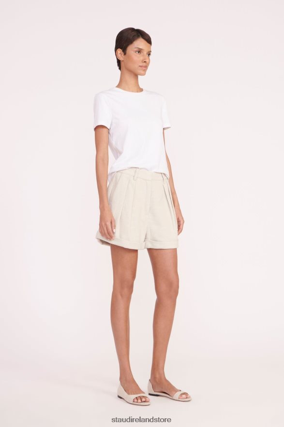 Women Clothing Oat Milk STAUD LUISA SHORT H8RLPJ519