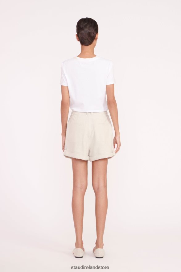 Women Clothing Oat Milk STAUD LUISA SHORT H8RLPJ519