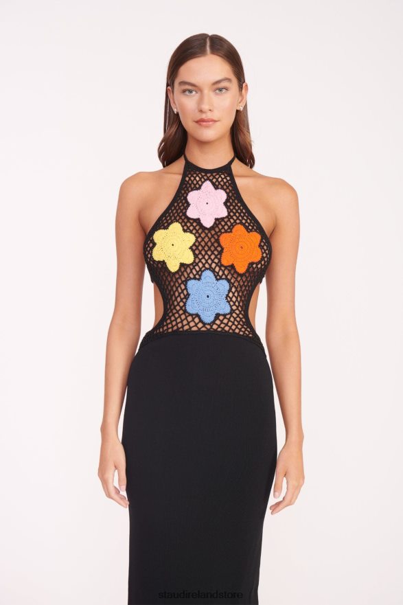 Women Clothing Pansy Black STAUD JACQUELINE DRESS H8RLPJ32