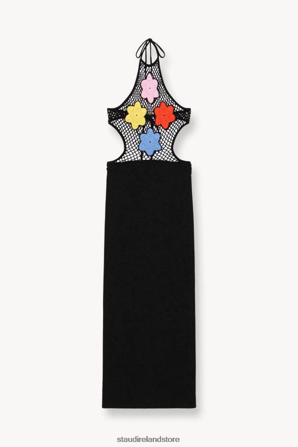 Women Clothing Pansy Black STAUD JACQUELINE DRESS H8RLPJ32