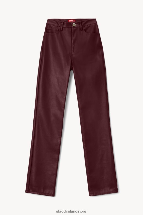 Women Clothing Plum Vegan Leather STAUD CHISEL PANT H8RLPJ548