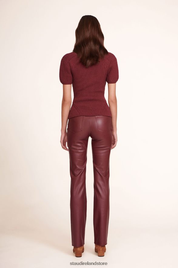 Women Clothing Plum Vegan Leather STAUD CHISEL PANT H8RLPJ548