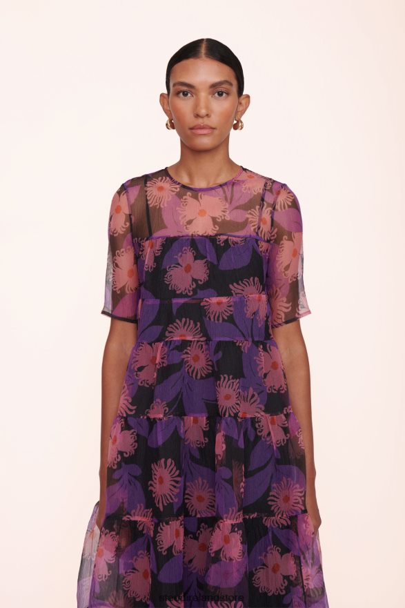 Women Clothing Quartz Acid Floral STAUD HYACINTH DRESS H8RLPJ104