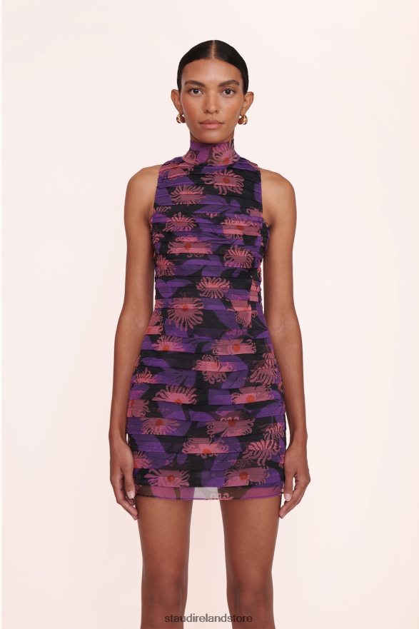 Women Clothing Quartz Acid Floral STAUD MINI SPIRAL DRESS H8RLPJ272