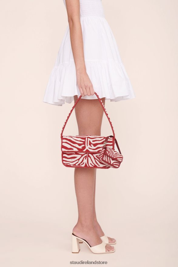 Women Clothing Scarlet White STAUD TOMMY BEADED BAG H8RLPJ731