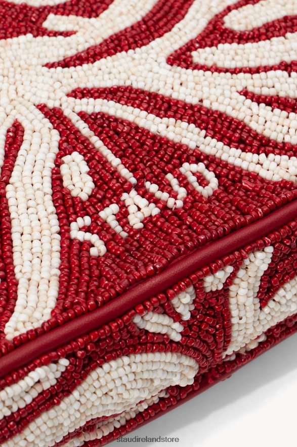 Women Clothing Scarlet White STAUD TOMMY BEADED BAG H8RLPJ731