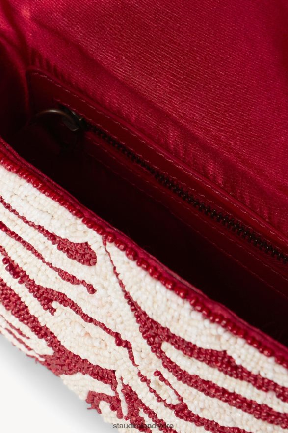 Women Clothing Scarlet White STAUD TOMMY BEADED BAG H8RLPJ731