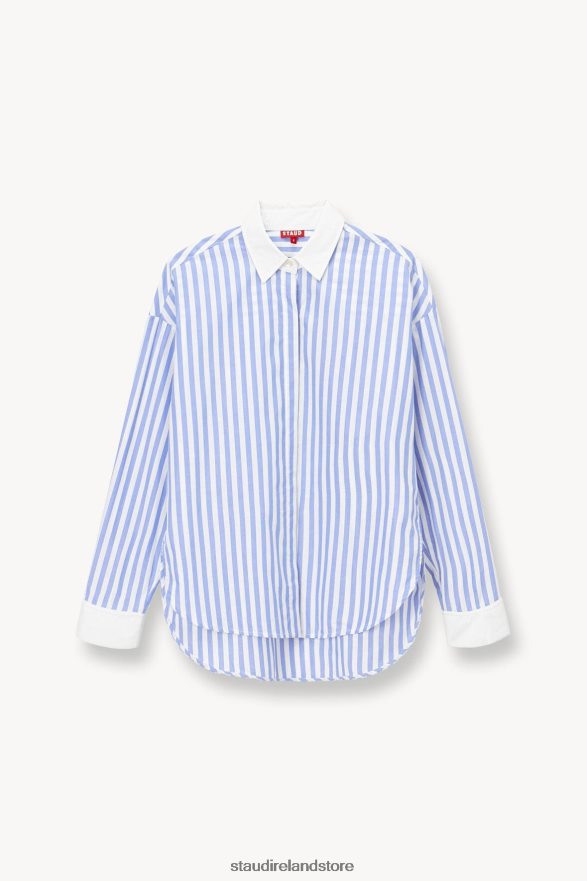 Women Clothing Sea Stripe STAUD LOGAN SHIRT H8RLPJ331