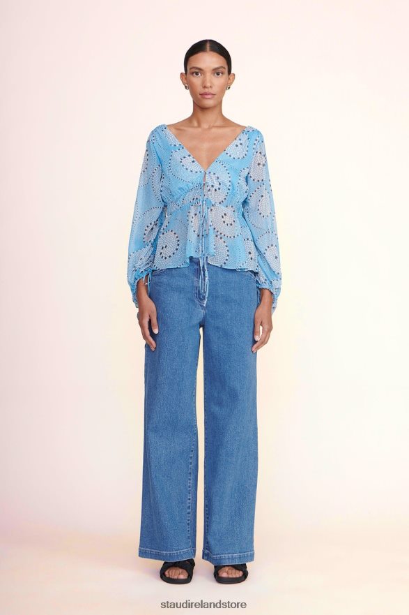 Women Clothing Shallow Whirlpool STAUD SHELBY TOP H8RLPJ413