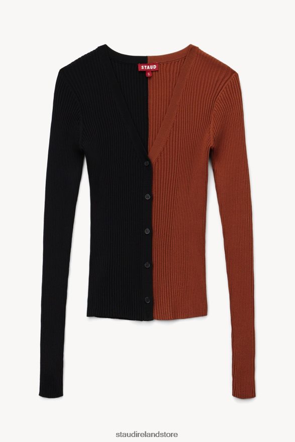 Women Clothing Tan Black STAUD CARGO SWEATER H8RLPJ404