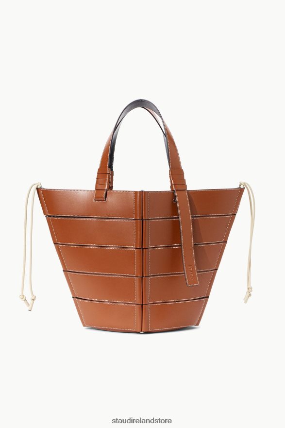 Women Clothing Tan Cream STAUD DIAMOND TOTE H8RLPJ701
