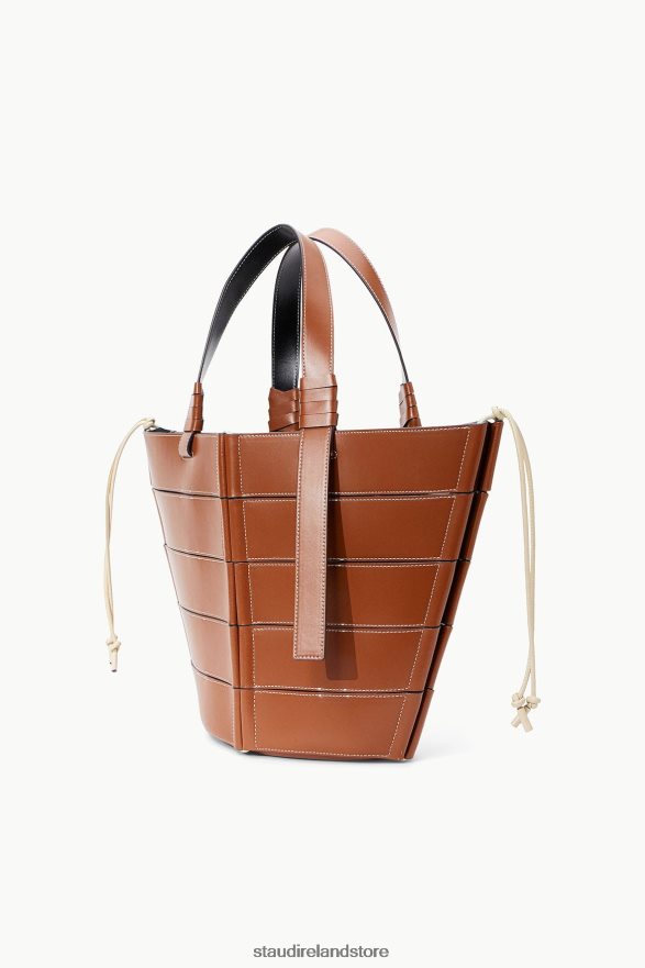 Women Clothing Tan Cream STAUD DIAMOND TOTE H8RLPJ701