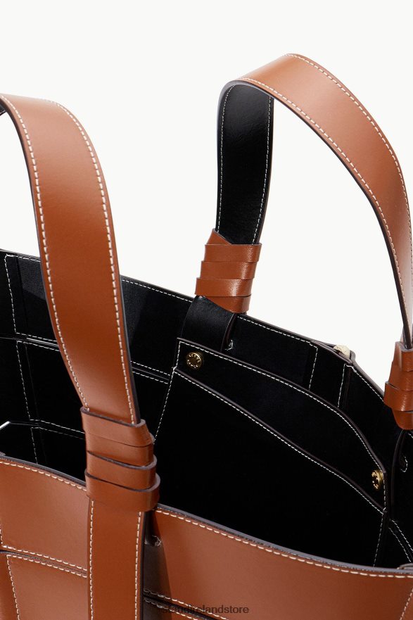 Women Clothing Tan Cream STAUD DIAMOND TOTE H8RLPJ701
