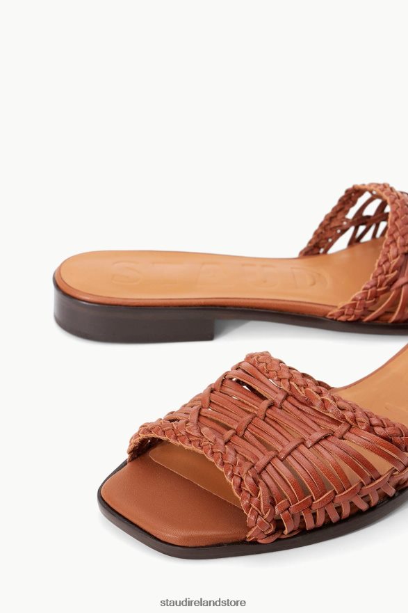 Women Clothing Tan STAUD CASPIAN WOVEN SLIDE H8RLPJ696