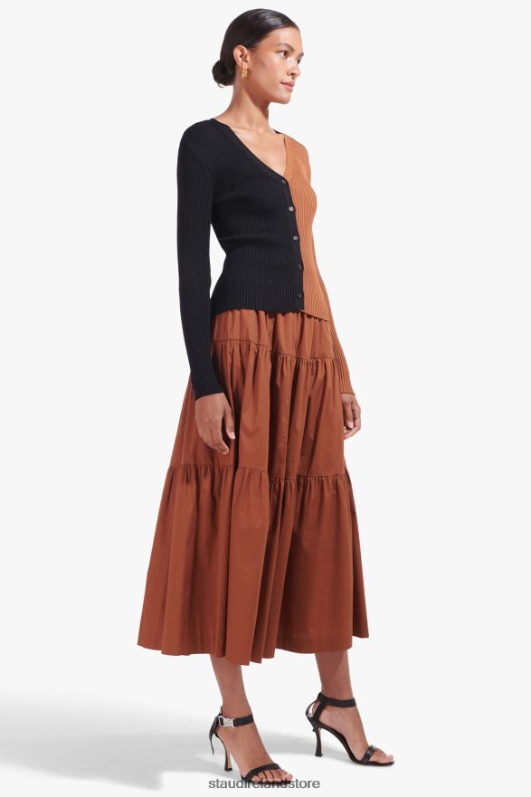 Women Clothing Tan STAUD SEA SKIRT H8RLPJ501