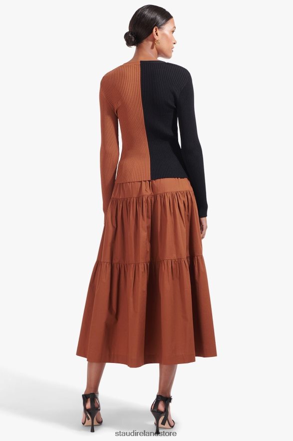 Women Clothing Tan STAUD SEA SKIRT H8RLPJ501