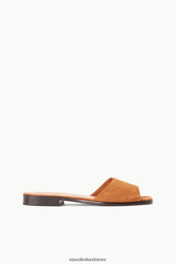 Women Clothing Tan Suede STAUD CASPIAN SLIDE H8RLPJ668