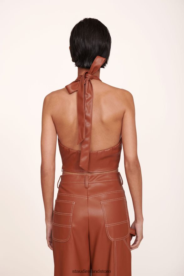 Women Clothing Whiskey STAUD KAI TOP VEGAN LEATHER H8RLPJ447