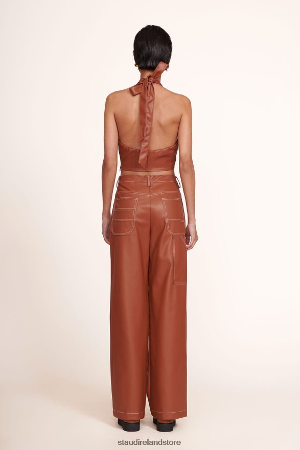 Women Clothing Whiskey Vegan Leather STAUD DOMINO PANT H8RLPJ554