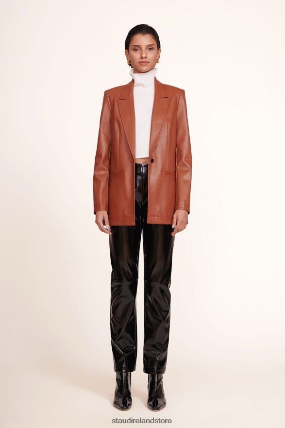 Women Clothing Whiskey Vegan Leather STAUD MADDEN BLAZER H8RLPJ624