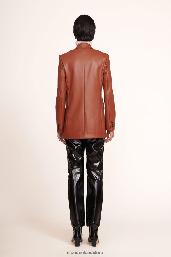 Women Clothing Whiskey Vegan Leather STAUD MADDEN BLAZER H8RLPJ624