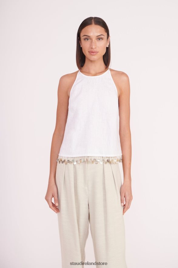 Women Clothing White STAUD ALONDRA TOP H8RLPJ336