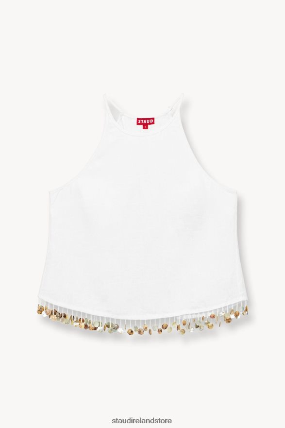 Women Clothing White STAUD ALONDRA TOP H8RLPJ336