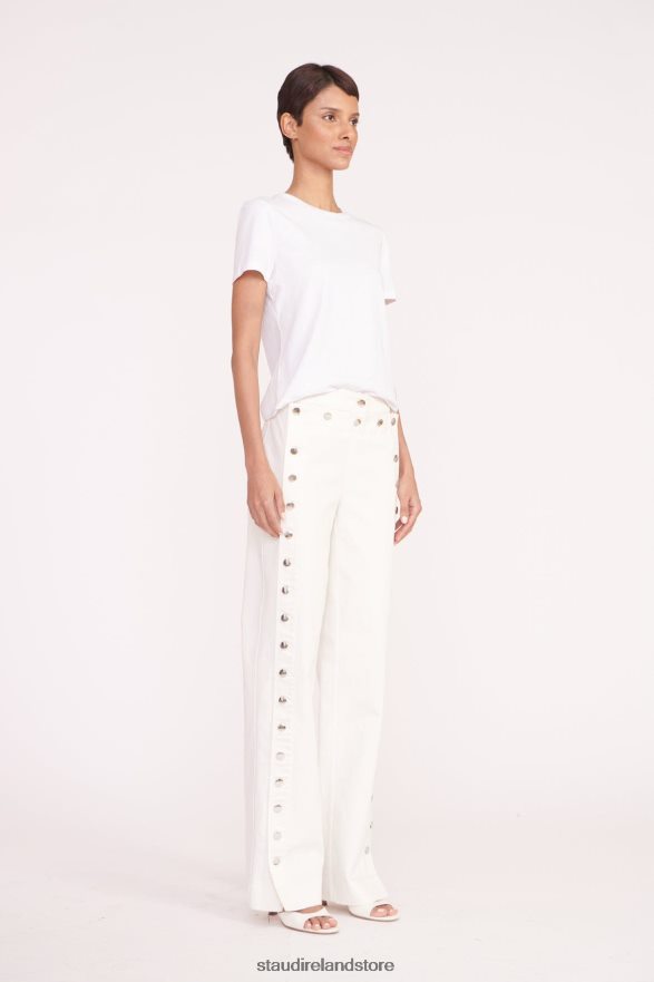Women Clothing White STAUD CARTER PANT H8RLPJ520