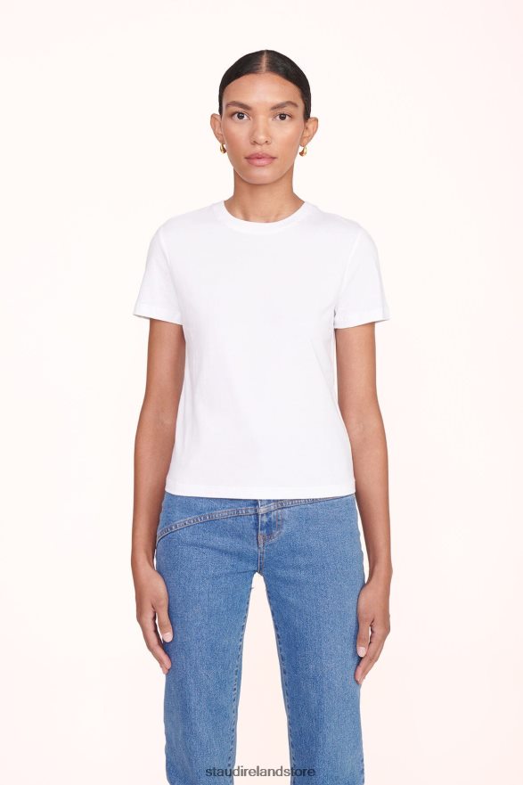 Women Clothing White STAUD CREW NECK T SHIRT H8RLPJ417
