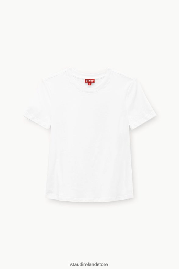 Women Clothing White STAUD CREW NECK T SHIRT H8RLPJ417