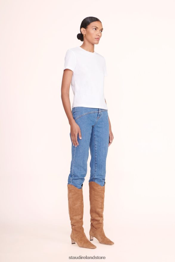 Women Clothing White STAUD CREW NECK T SHIRT H8RLPJ417